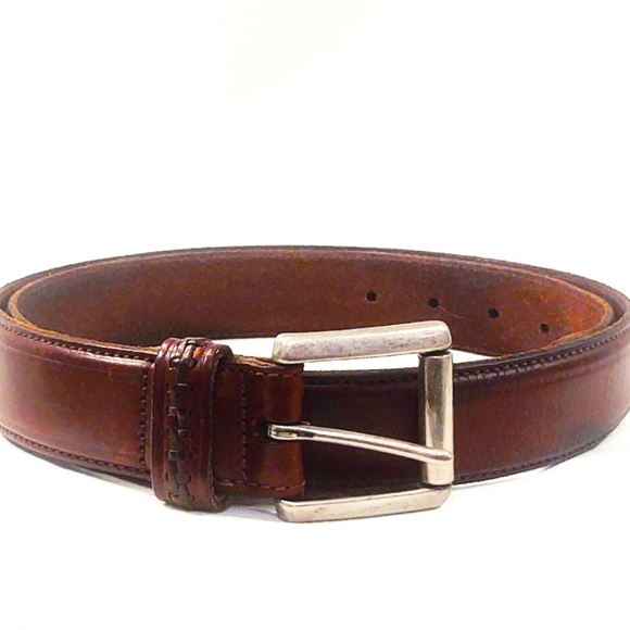Vintage Designer Coach Brown Leather Belt with Silver Buckle- Size 38 - Picture 11 of 11